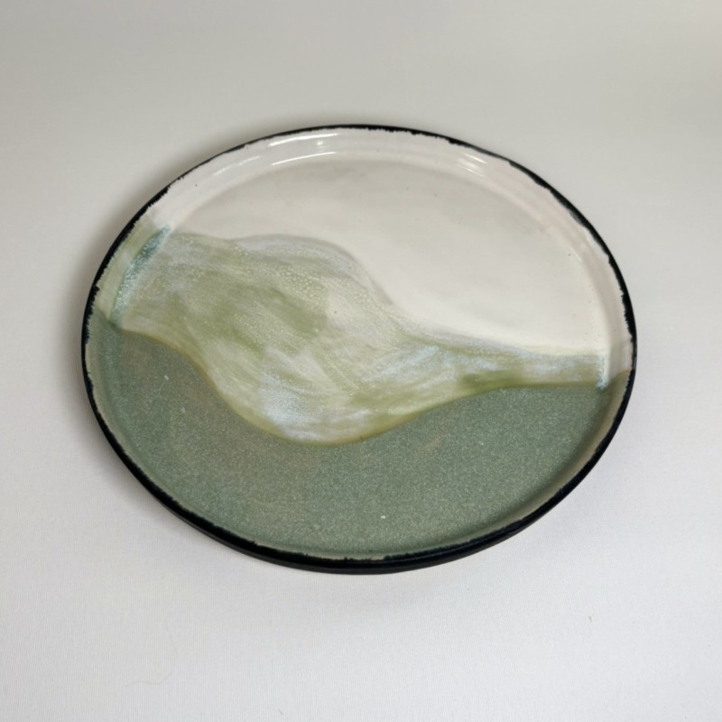 Assiette 3 nuances de vert