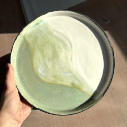 Assiette 3 nuances de vert