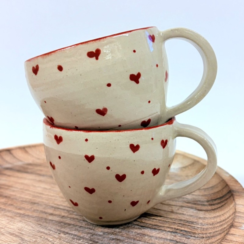Tasse Coeurs Rouges
