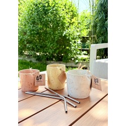 Mugs à Paille Rose